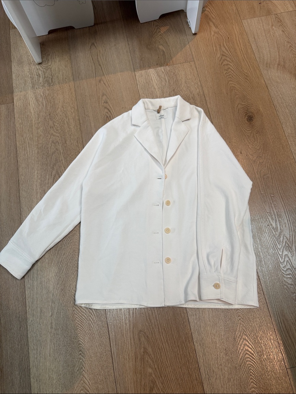 Wilfred Cream Button-Front Blazer Jacket